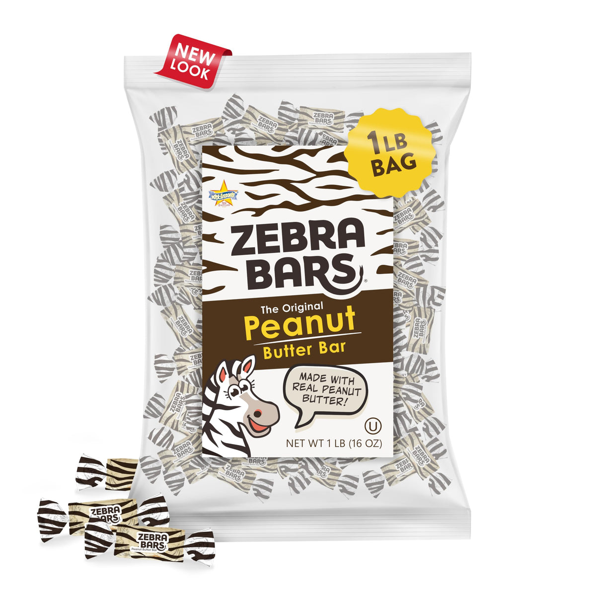Atkinson's Peanut Butter Bars packaging in a 1 lb bag for easy sharing.