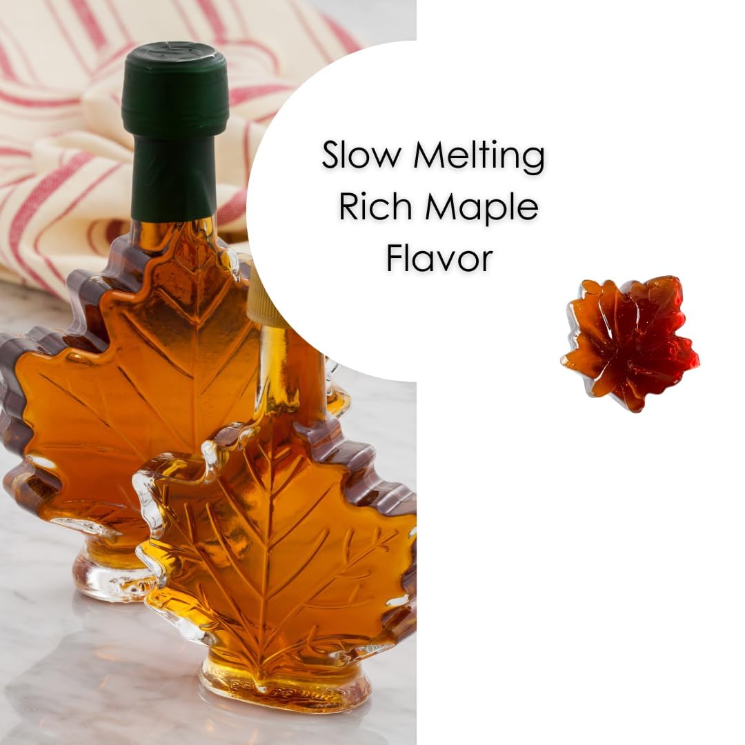 Maple-themed background highlighting Atlantic Rush candy for dessert pairing