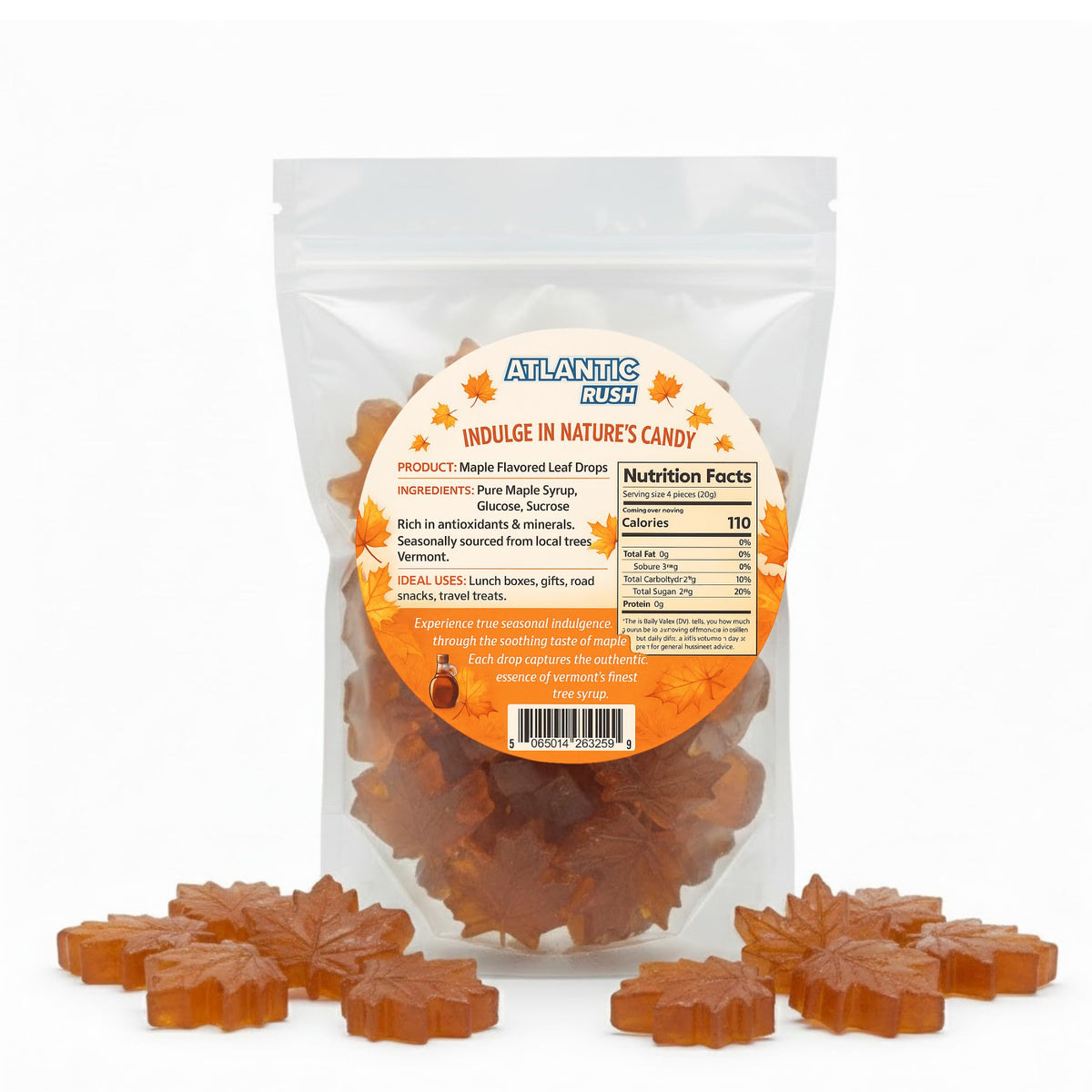 Atlantic Rush traditional leaf-shaped candies ideal for gatherings and gifting