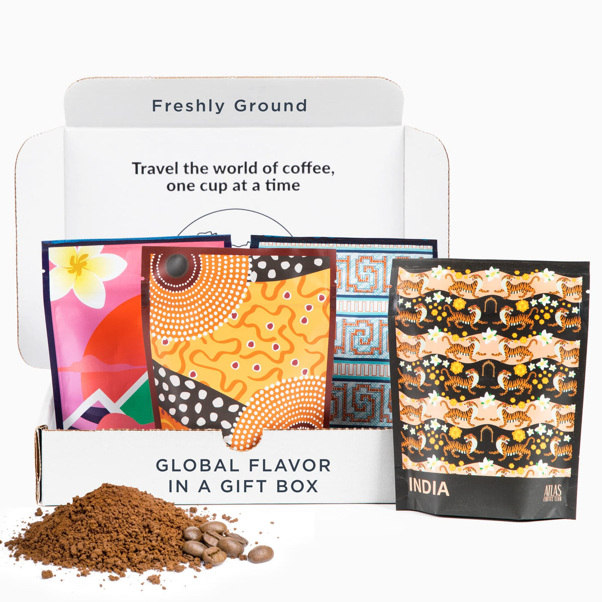 Atlas Coffee Club World of Coffee Discovery Set box packaging, a gift-ready sampler.