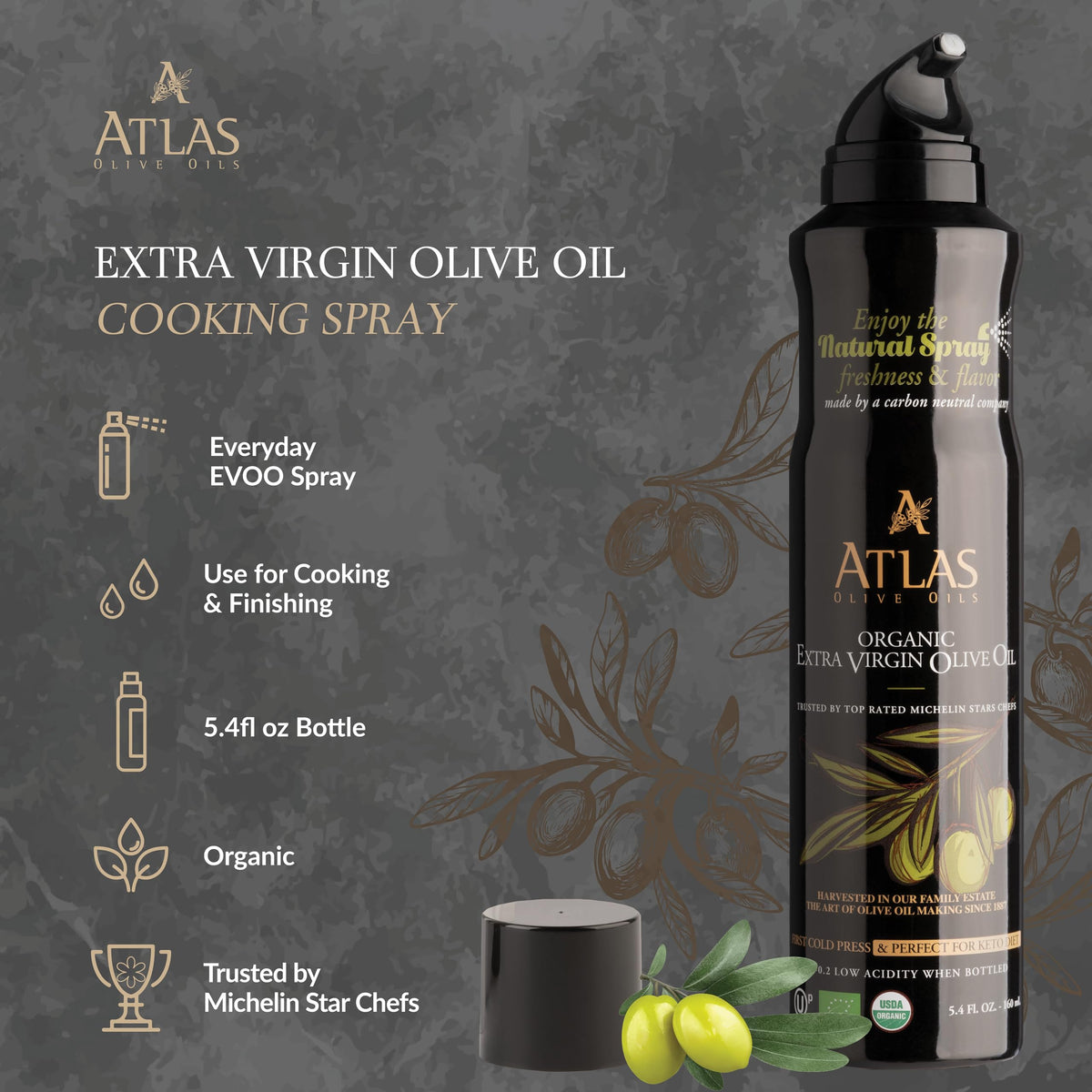 Atlas dual-function spray with stream for precise drizzling on dishes
