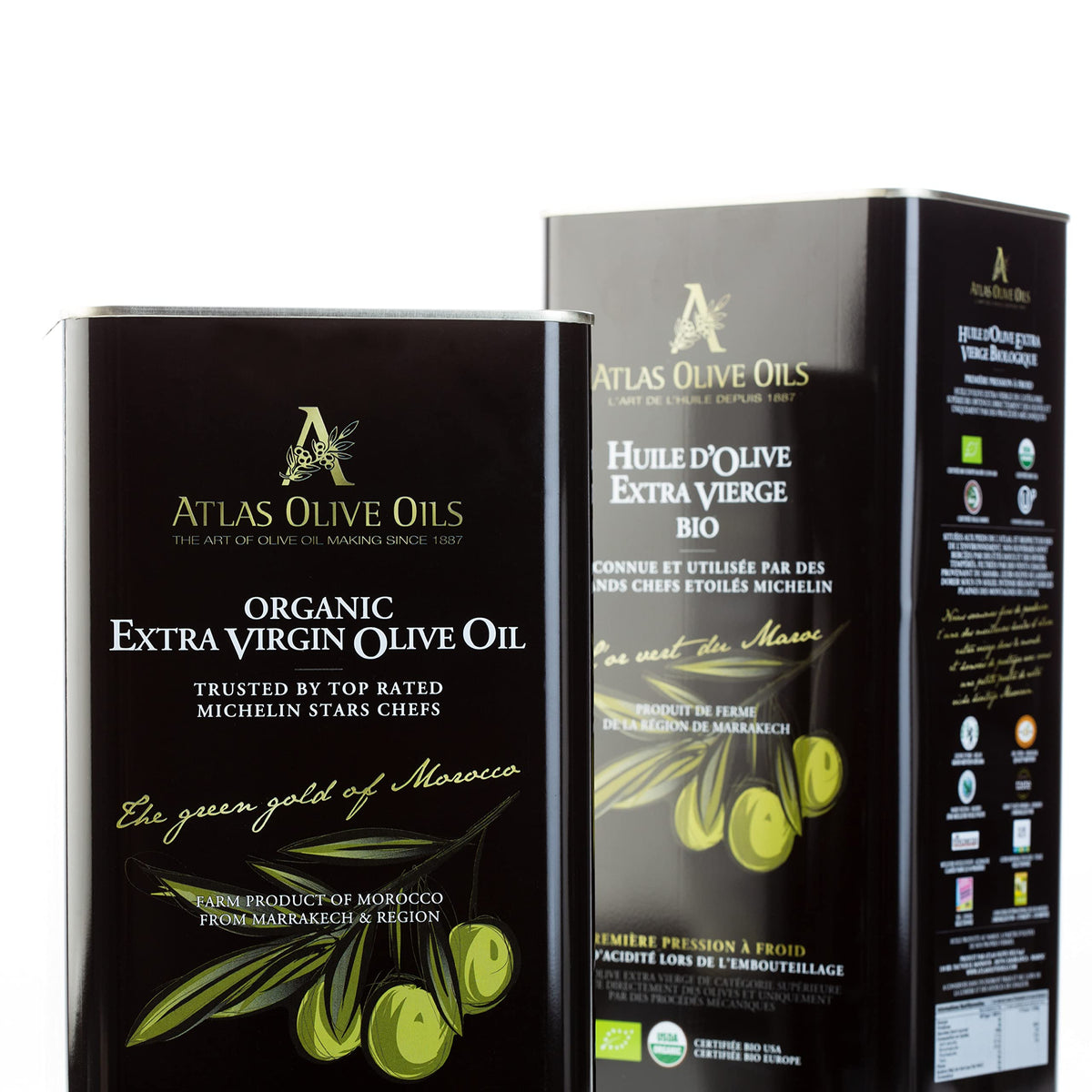 Atlas Olive Oils organic Moroccan EVOO signals clean ingredients.