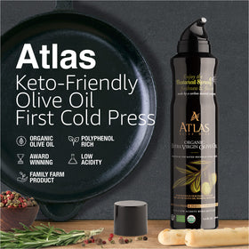 Atlas Olive Oils pasta drizzle stream enables precise finishing.