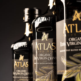 Atlas Olive Oils chef-approved selection used by restaurants and gourmet kitchens.