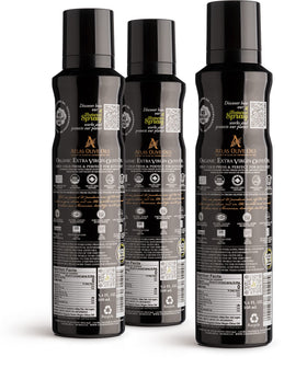 Atlas Olive Oils spray top demonstrates drizzle-control for precise drizzle over pasta.