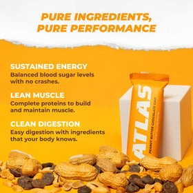 Atlas bar contains no artificial sweeteners, relying on natural monk fruit.
