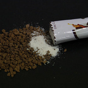 Ingredients highlight natural casein in Atomy Arabica coffee sticks.