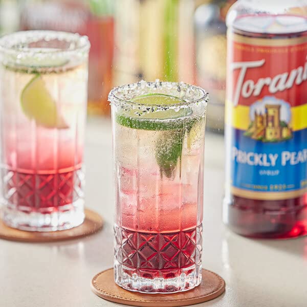ATREVO Desert Pear Syrup with dispenser, perfect for margaritas and sangrias.