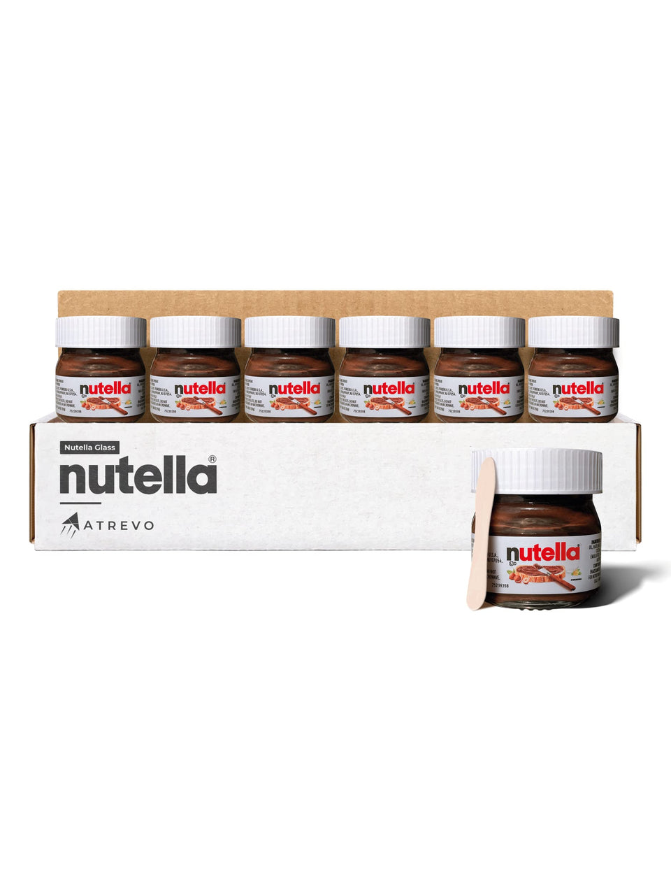 ATREVO Mini Nutella jars front view showcasing gift-ready presentation