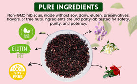 Attaya hibiscus loose flowers in resealable bag preserves freshness.