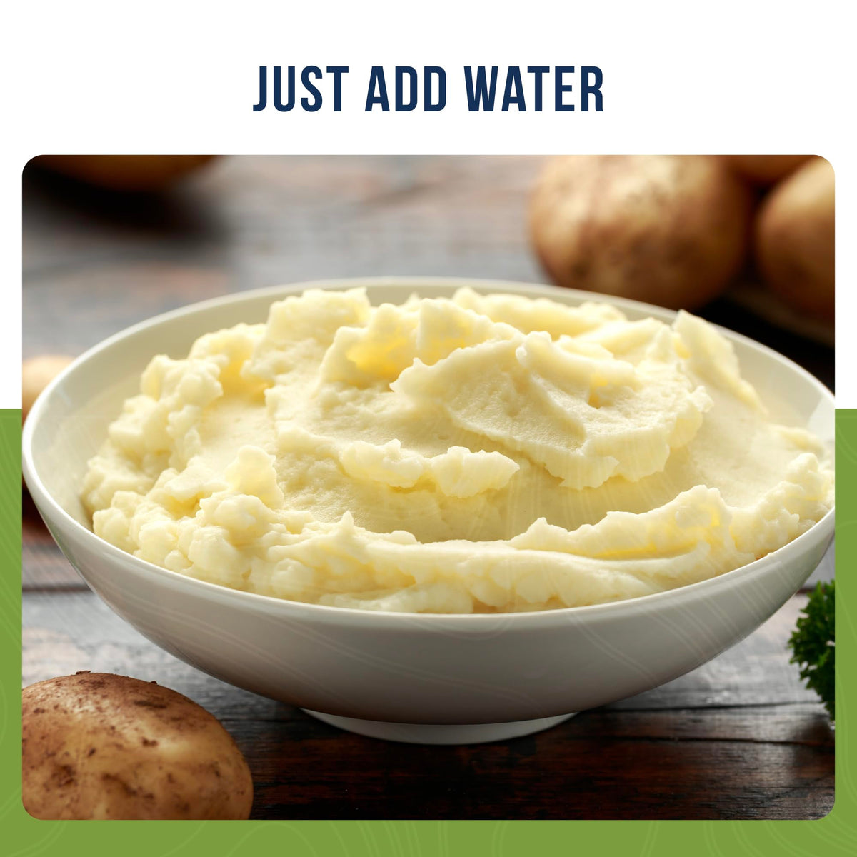 Creamy mashed potatoes in a bowl with butter for flavor