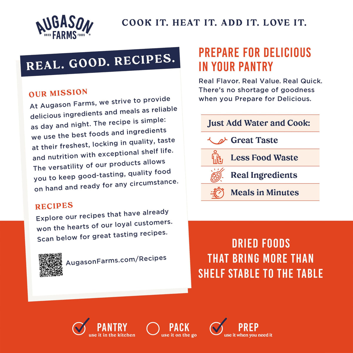 Family dinner featuring Augason Farms Creamy Potato Soup Mix