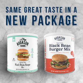 Augason Farms gluten-free burger mix package for emergency storage