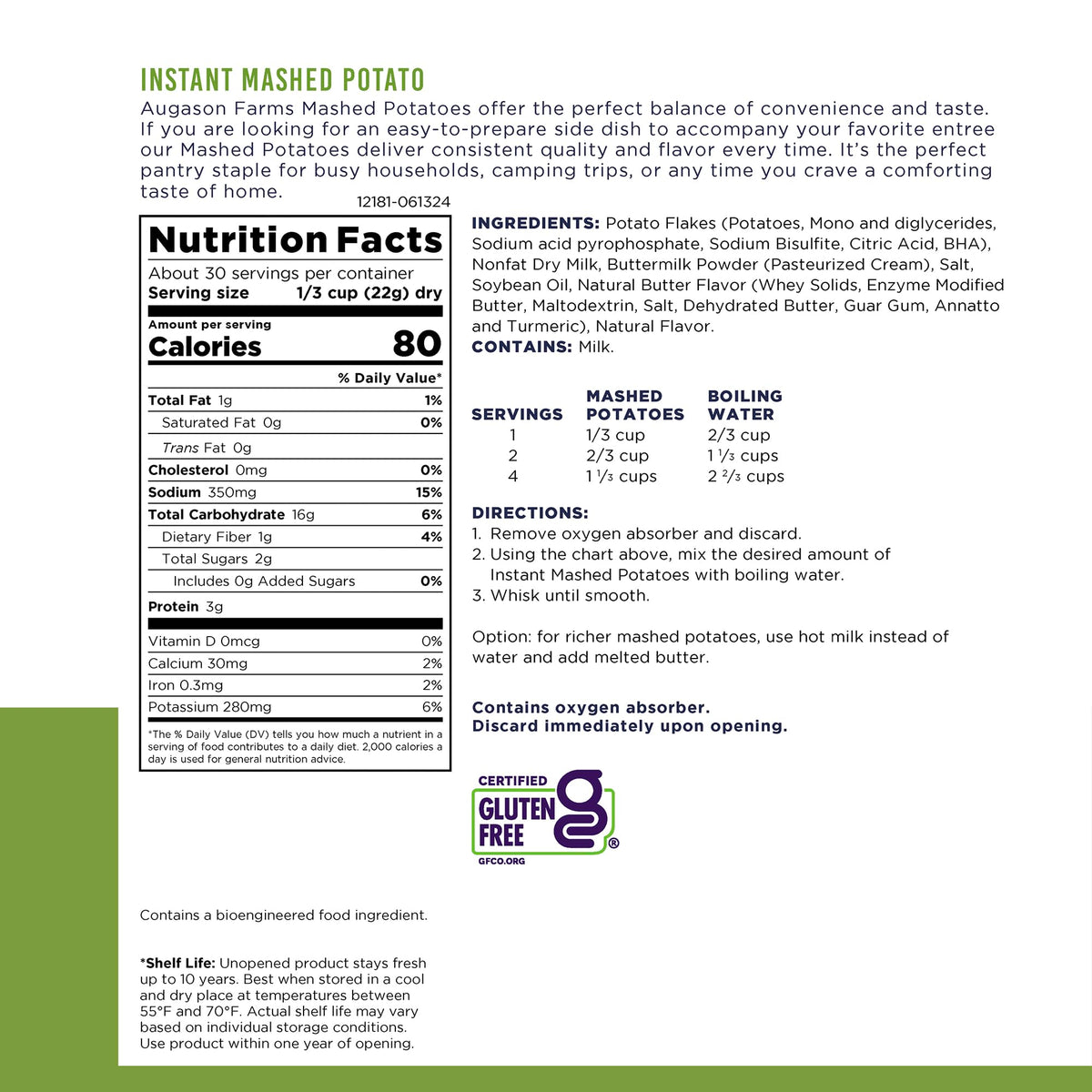 Canned product with gluten-free badge visible on the label