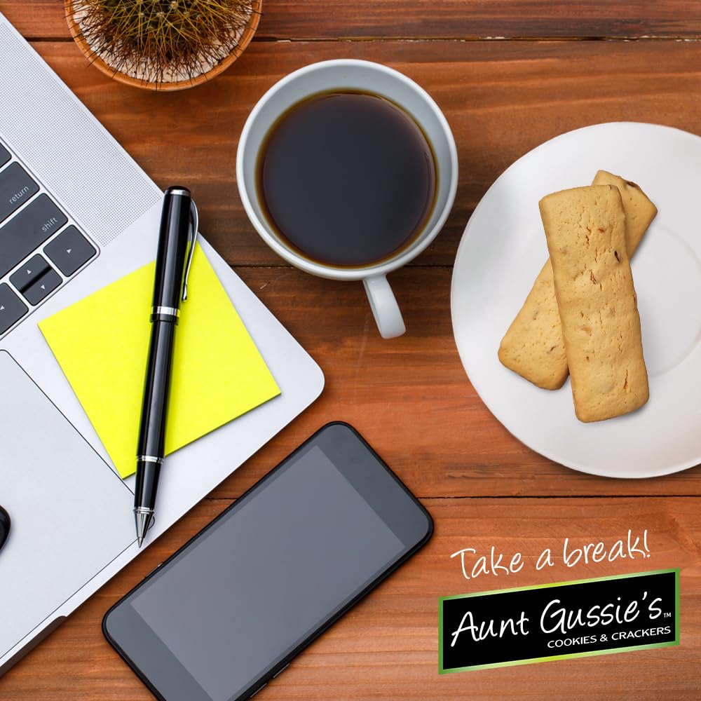 A warm cup pairs with Aunt Gussie's tea-time biscuits for a cozy break.