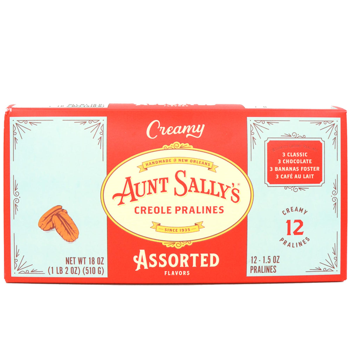 Aunt Sally's Creamy Pralines box for gifting and sharing.