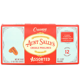 Aunt Sally's Creamy Pralines box for gifting and sharing.