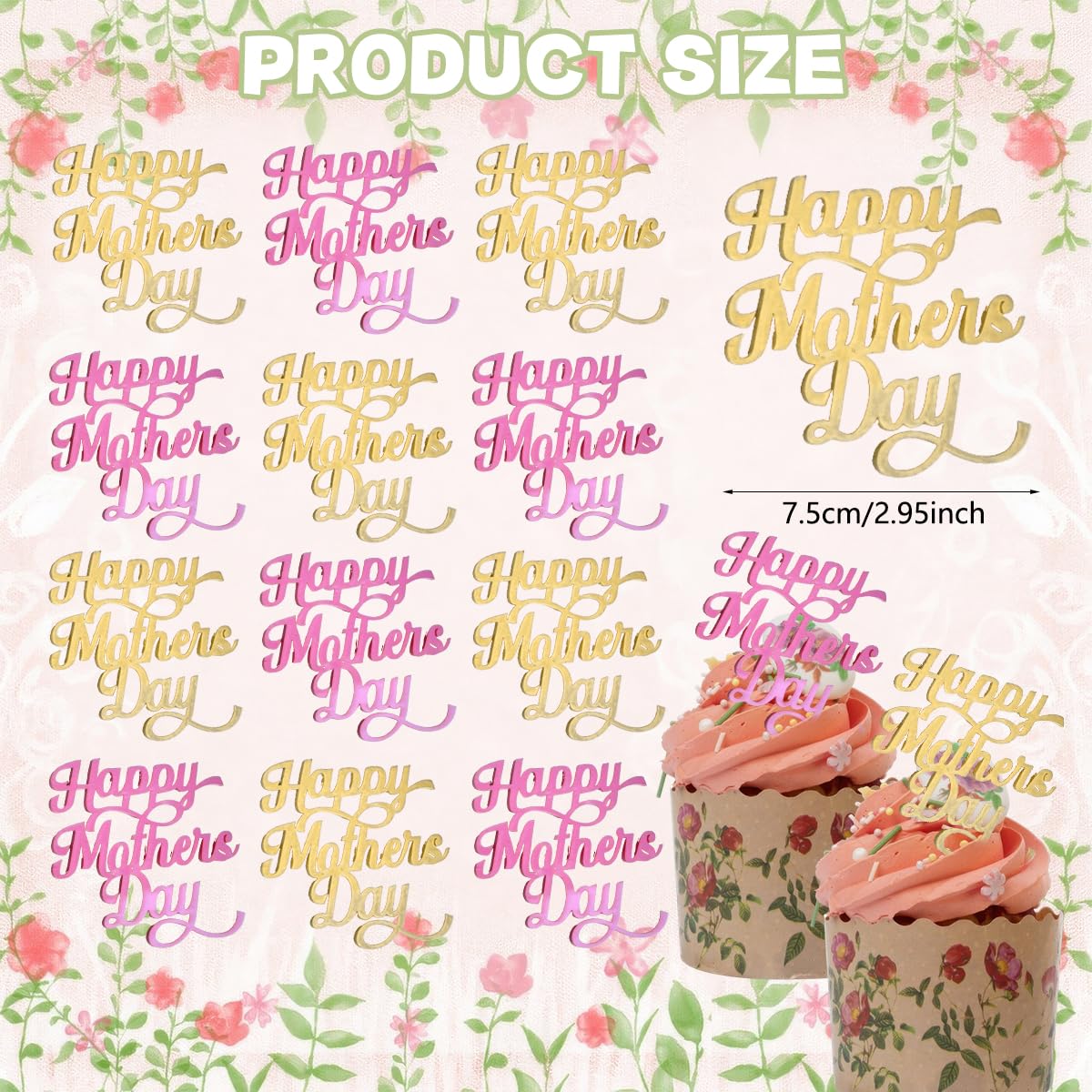 AUOCATTAIL Mirror acrylic cake topper adds festive sparkle to desserts.