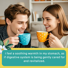 Auranic Ulcer Healing Tea ingredients image emphasizes a natural blend for digestive support.