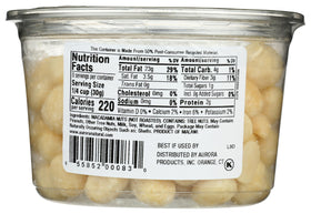 AURORA Macadamia Nuts raw 8 oz bag closeup emphasizing creamy texture