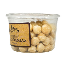 AURORA Macadamia Nuts raw 8 oz closeup kernel texture