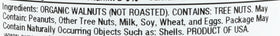 Aurora Organic Walnut Halves USA origin label highlights domestic sourcing.
