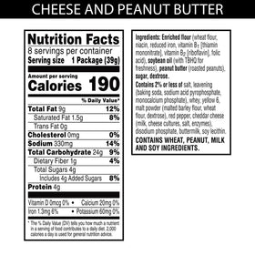 Austin Peanut Butter on Cheese Sandwich Crackers served on a plate, snack during game time