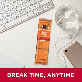 Austin Peanut Butter on Cheese Sandwich Crackers in a lunchbox, convenient protein