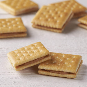 Crackers arranged on a plate for a simple lunch or snack.