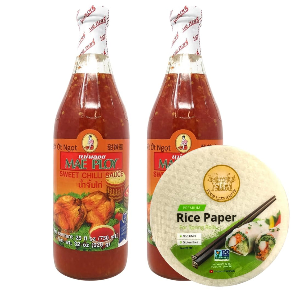 Authentic Asian Pantry Mae Ploy Sweet Chilli Sauce bottle, ideal for dipping and marinating.
