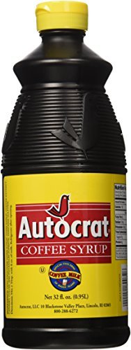 Autocrat Coffee Syrup 32 oz set of 3 bottles for home coffee and dessert use.