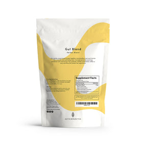 Autoimmuni-Tea chamomile-cinnamon herb blend in a tea infuser ready to steep.