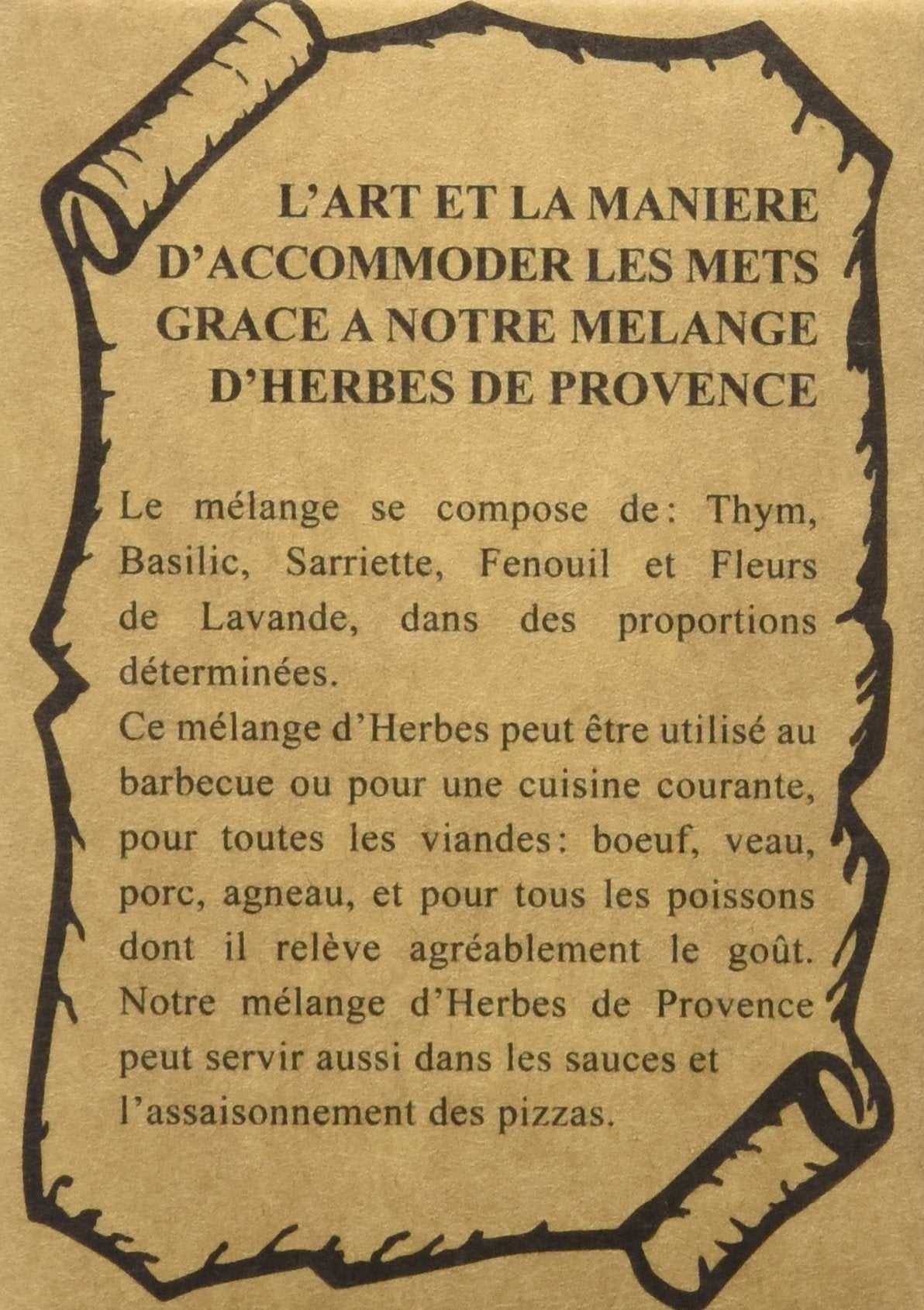 Aux Anysetiers du Roy Provence herb blend pack, imported, elevates pan-seared fish.