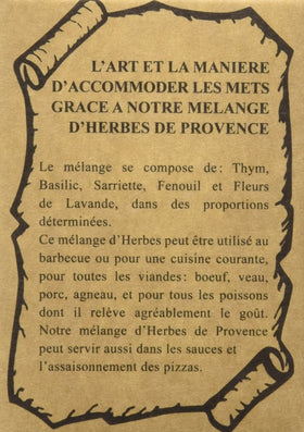 Aux Anysetiers du Roy Provence herb blend pack, imported, elevates pan-seared fish.