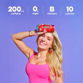 AIanni energy can shows zero sugar and 10 calories for a light option