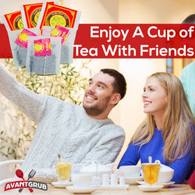 Avant Grub tea bag steeping in a mug for a simple daily ritual.