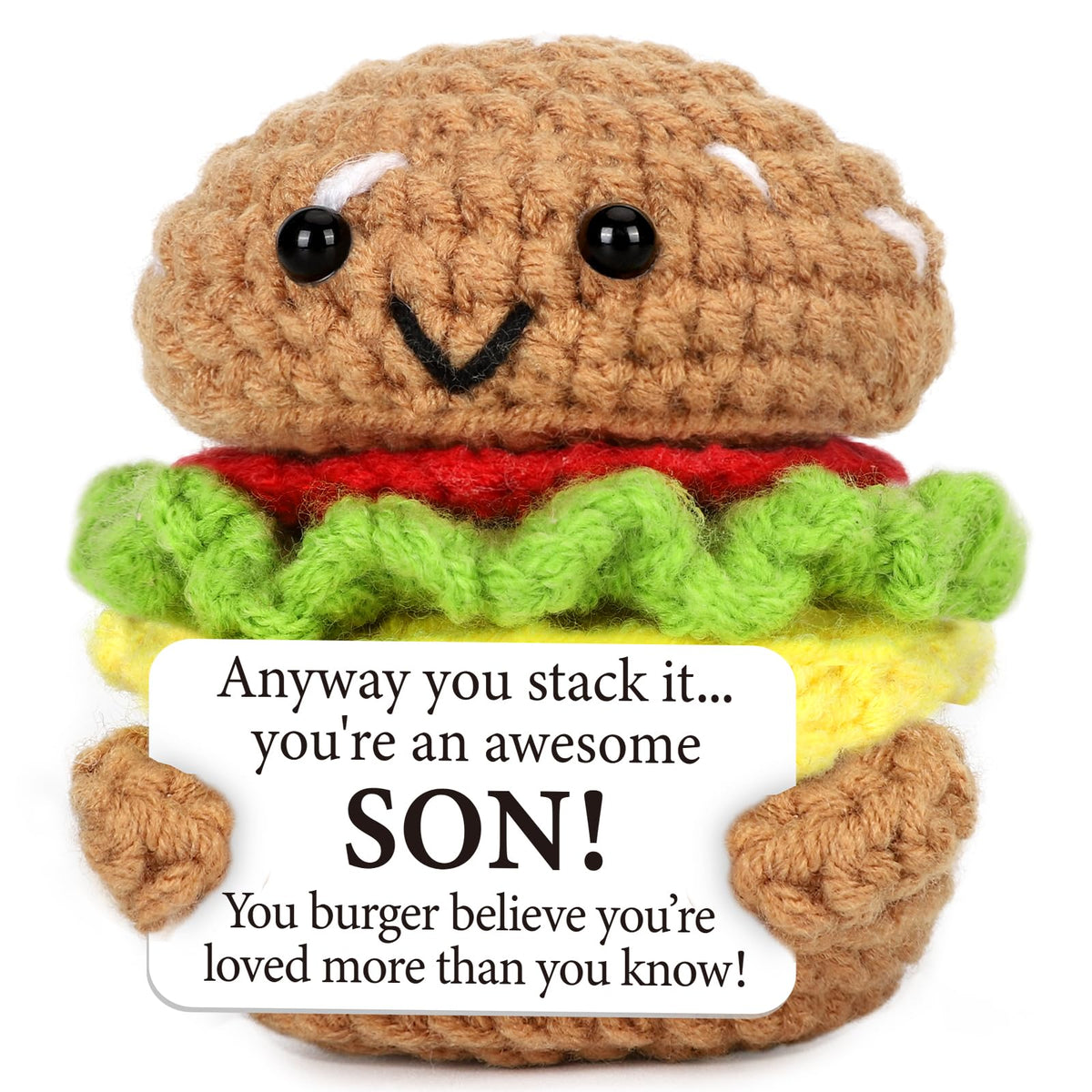 AVBODA keepsake crochet burger gift idea for sons