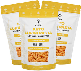 Aviate Keto Pasta Penne pack of 3, a low-carb option for quick ketogenic meals.