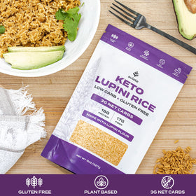 Aviate Keto Rice Orzo simmering in a pan for quick meals