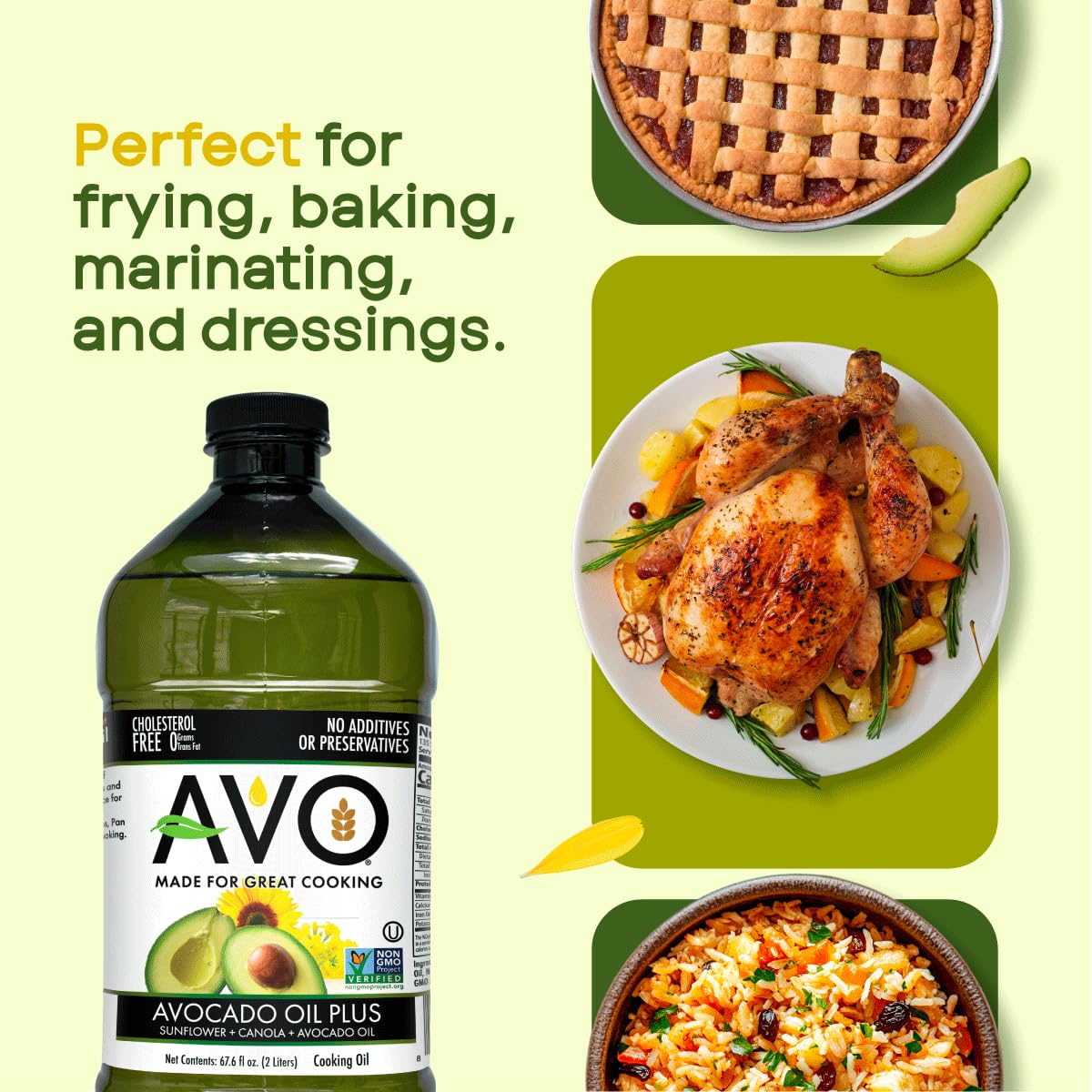 AVO Avocado Oil Blend used in a fresh salad dressing