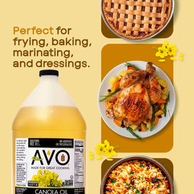 AVO canola oil with USDA Organic badge on label.