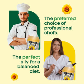 AVO Non-GMO Sunflower Oil ingredient panel with clean label.