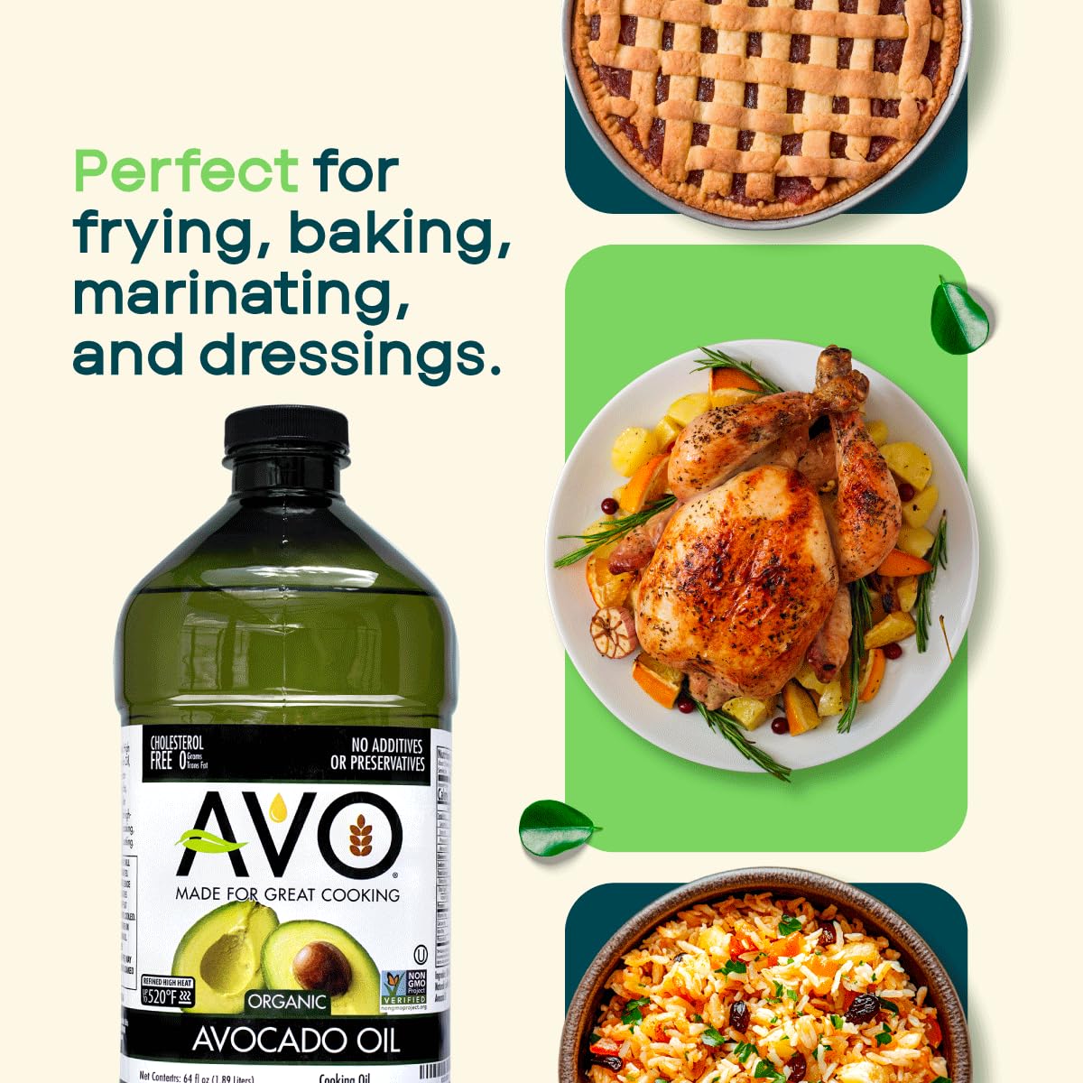 Kitchen scene with AVO Avocado Oil ready for healthy meals