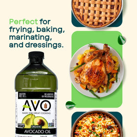 Kitchen scene with AVO Avocado Oil ready for healthy meals