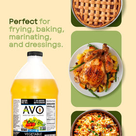 Pour-spout bottle of AVO oil ready for dressings and baking.
