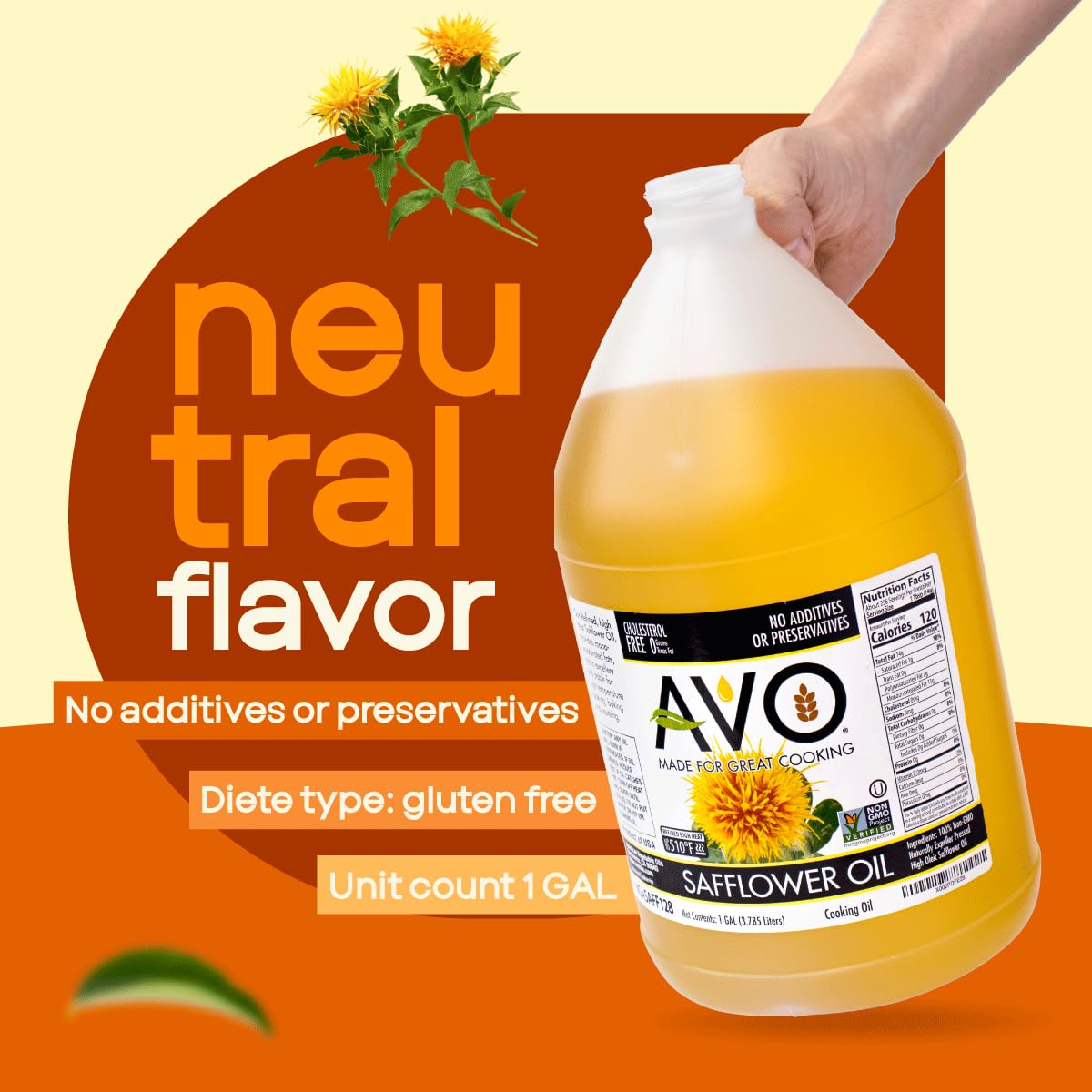 AVO safflower oil production emphasizes environmental responsibility.