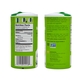 Close-up of Herbamare herb mix, highlighting organic ingredients and aroma.