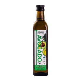 Avohass avocado oil bottle for high-heat cooking with a neutral flavor.