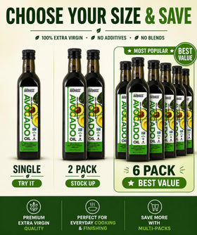 Avohass oil finishing drizzle enhances everyday cooking