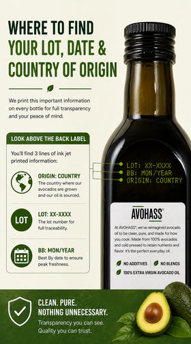 Avohass bottle pouring offers a smooth texture for marinades.